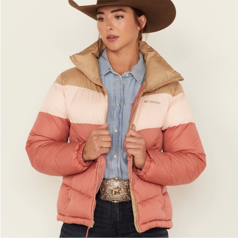 COLUMBIA Puffect Color Blocked Jacket 3x NEW